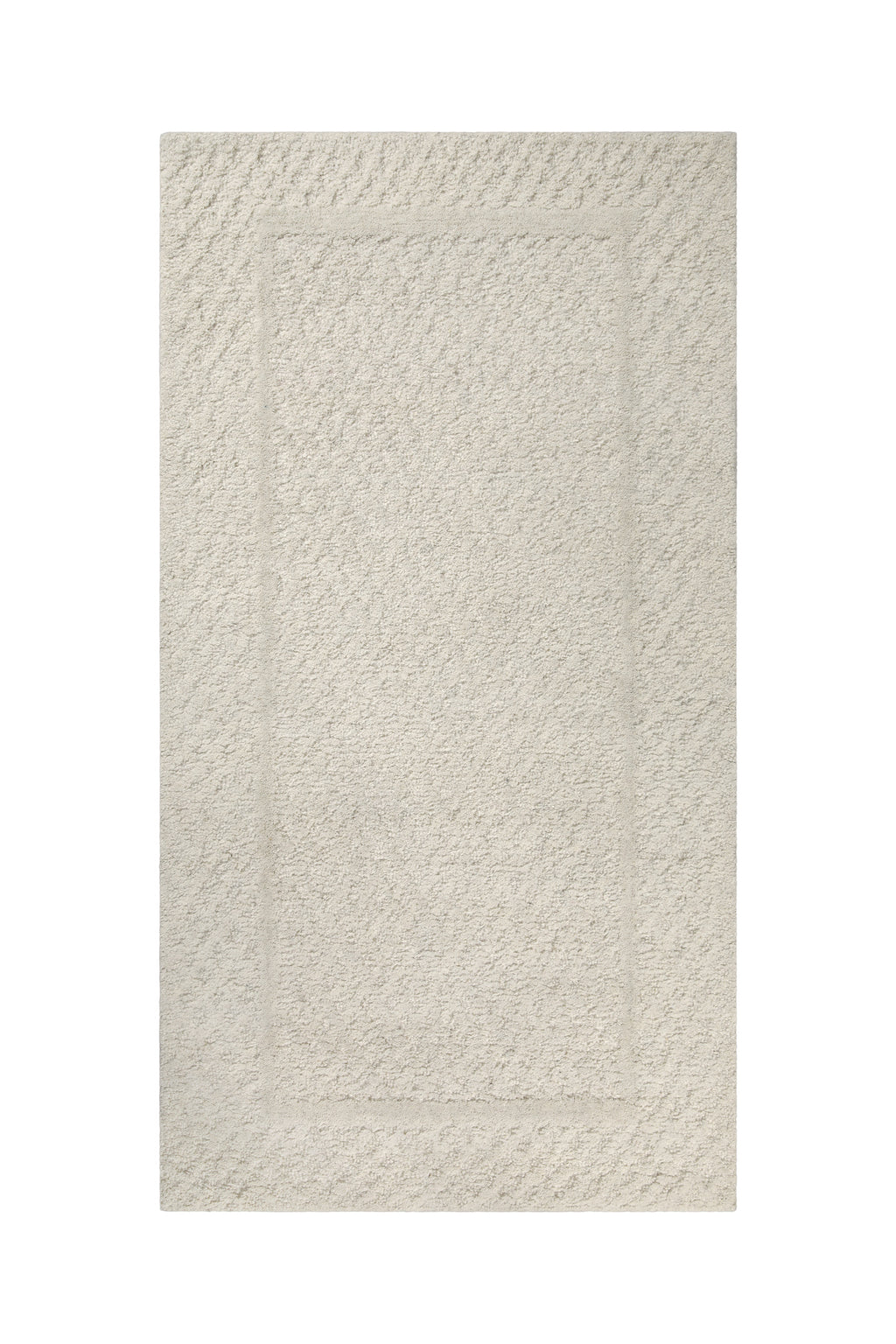 Kurzflor Teppich Creme Weiß aus Schurwolle "Hamptons THIRTYFIVE" WECONhome