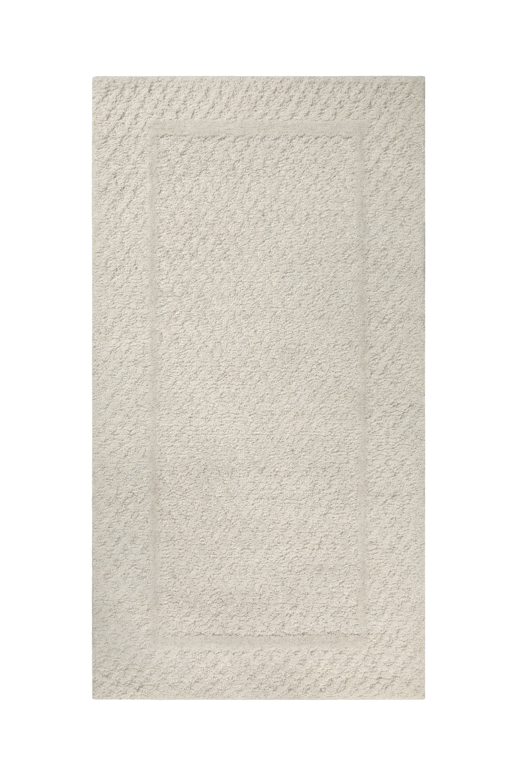 Kurzflor Teppich Creme Weiß aus Schurwolle "Hamptons THIRTYFIVE" WECONhome