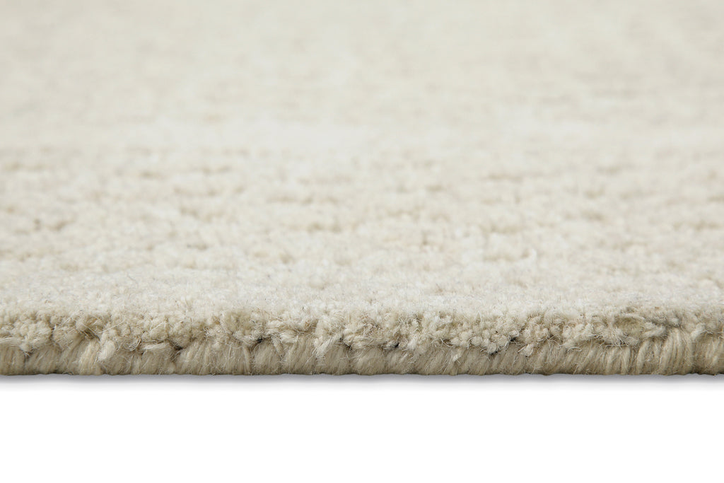 Kurzflor Teppich Creme Weiß aus Schurwolle "Hamptons THIRTYFIVE" WECONhome