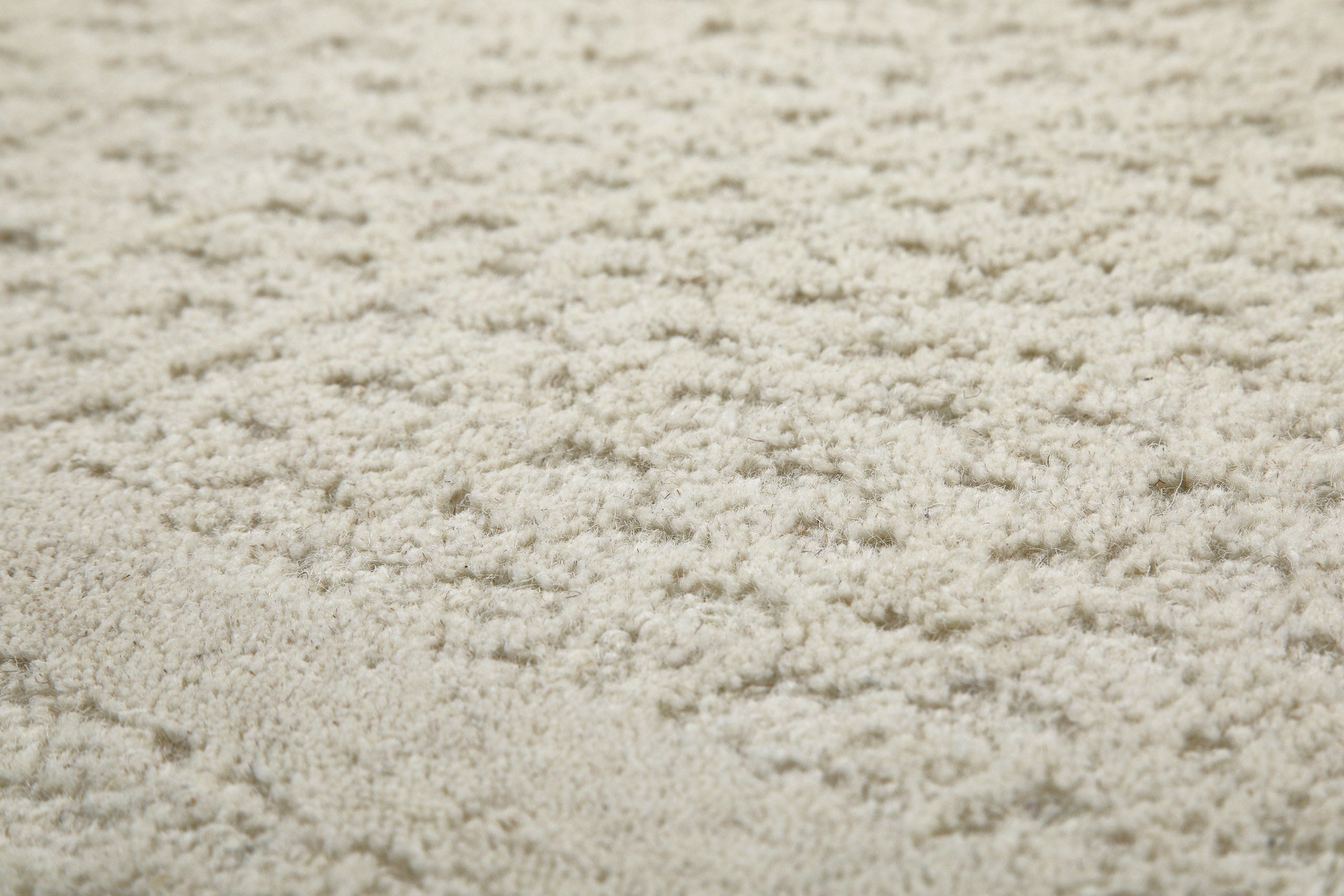 Kurzflor Teppich Creme Weiß aus Schurwolle "Hamptons THIRTYFIVE" WECONhome