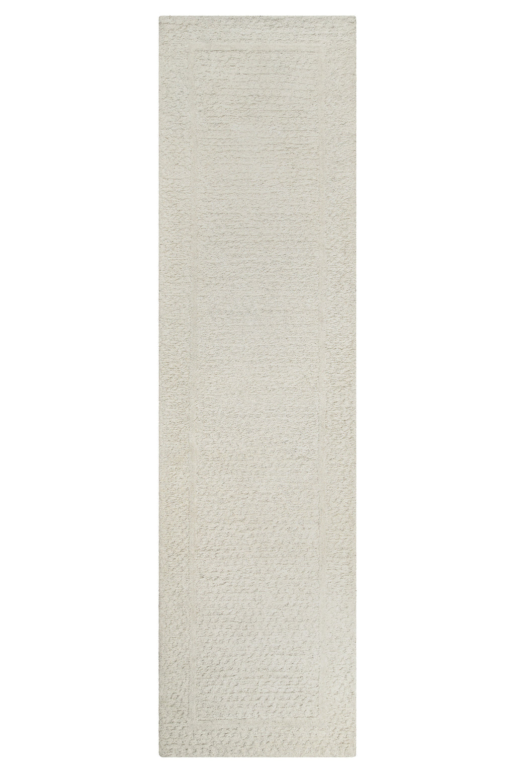 Kurzflor Teppich Creme Weiß aus Schurwolle "Hamptons THIRTYFIVE" WECONhome