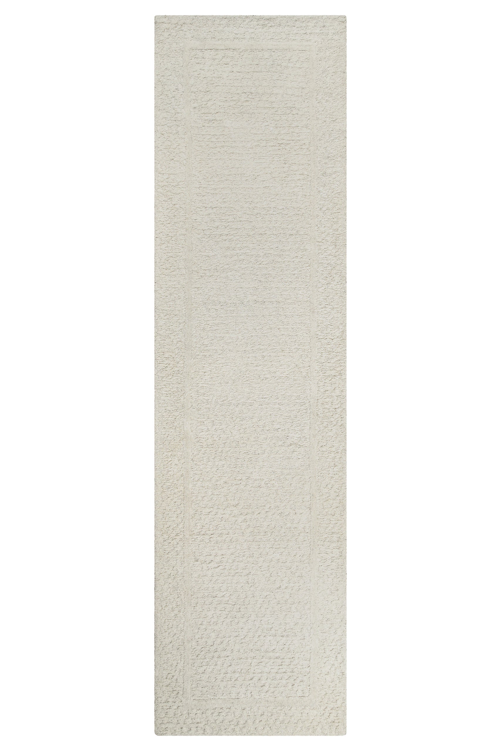 Kurzflor Teppich Creme Weiß aus Schurwolle "Hamptons THIRTYFIVE" WECONhome