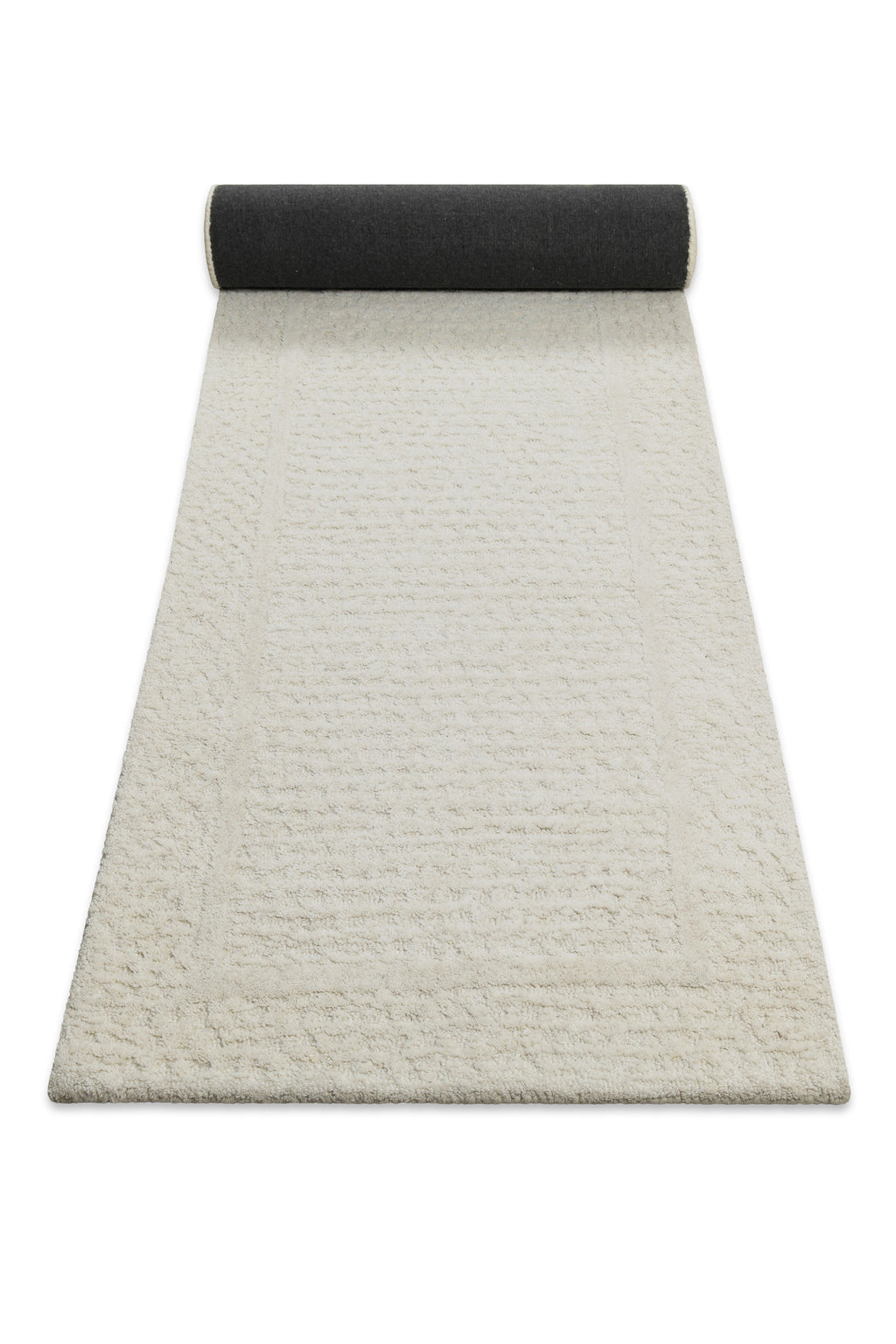 Kurzflor Teppich Creme Weiß aus Schurwolle "Hamptons THIRTYFIVE" WECONhome