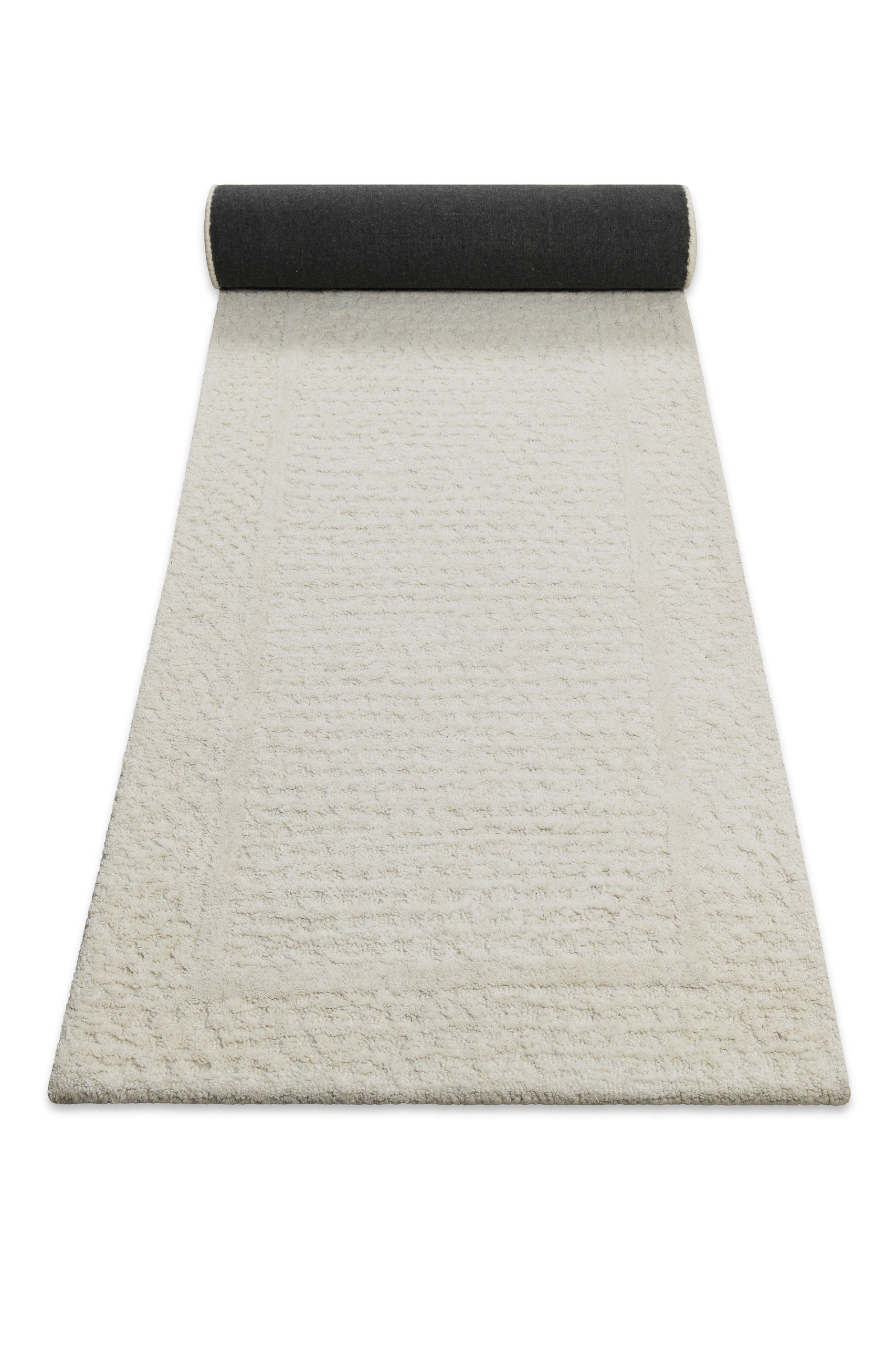 Kurzflor Teppich Creme Weiß aus Schurwolle "Hamptons THIRTYFIVE" WECONhome