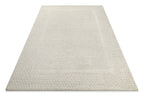 Kurzflor Teppich Creme Weiß aus Schurwolle "Hamptons THIRTYFIVE" WECONhome
