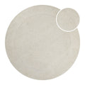 Kurzflor Teppich Rund Creme Weiß aus Schurwolle "Hamptons THIRTYFIVE" WECONhome
