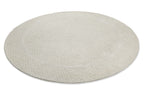Kurzflor Teppich Rund Creme Weiß aus Schurwolle "Hamptons THIRTYFIVE" WECONhome