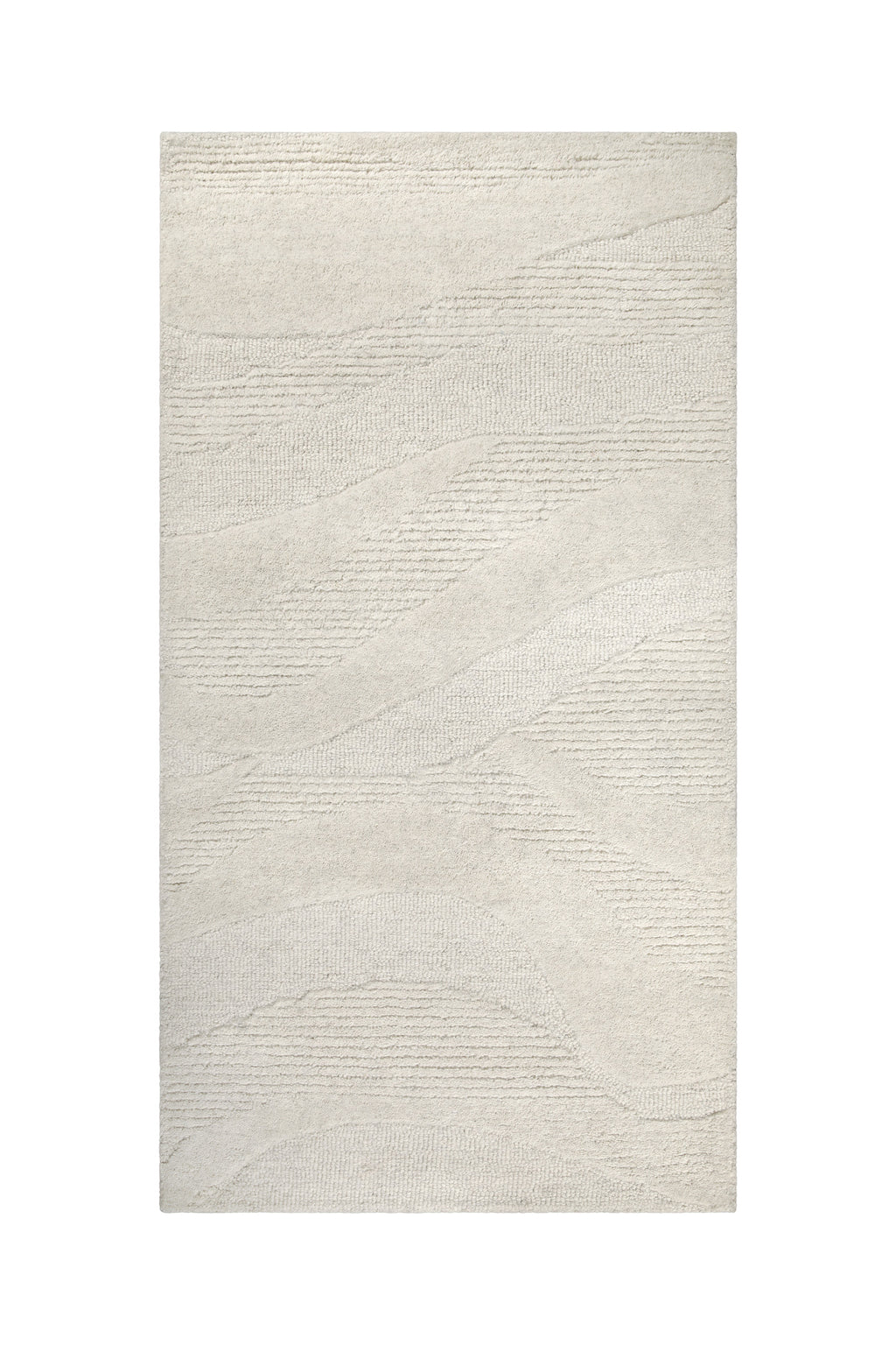Kurzflor Teppich Creme Weiß meliert aus Schurwolle "Hamptons THIRTYFOUR" WECONhome