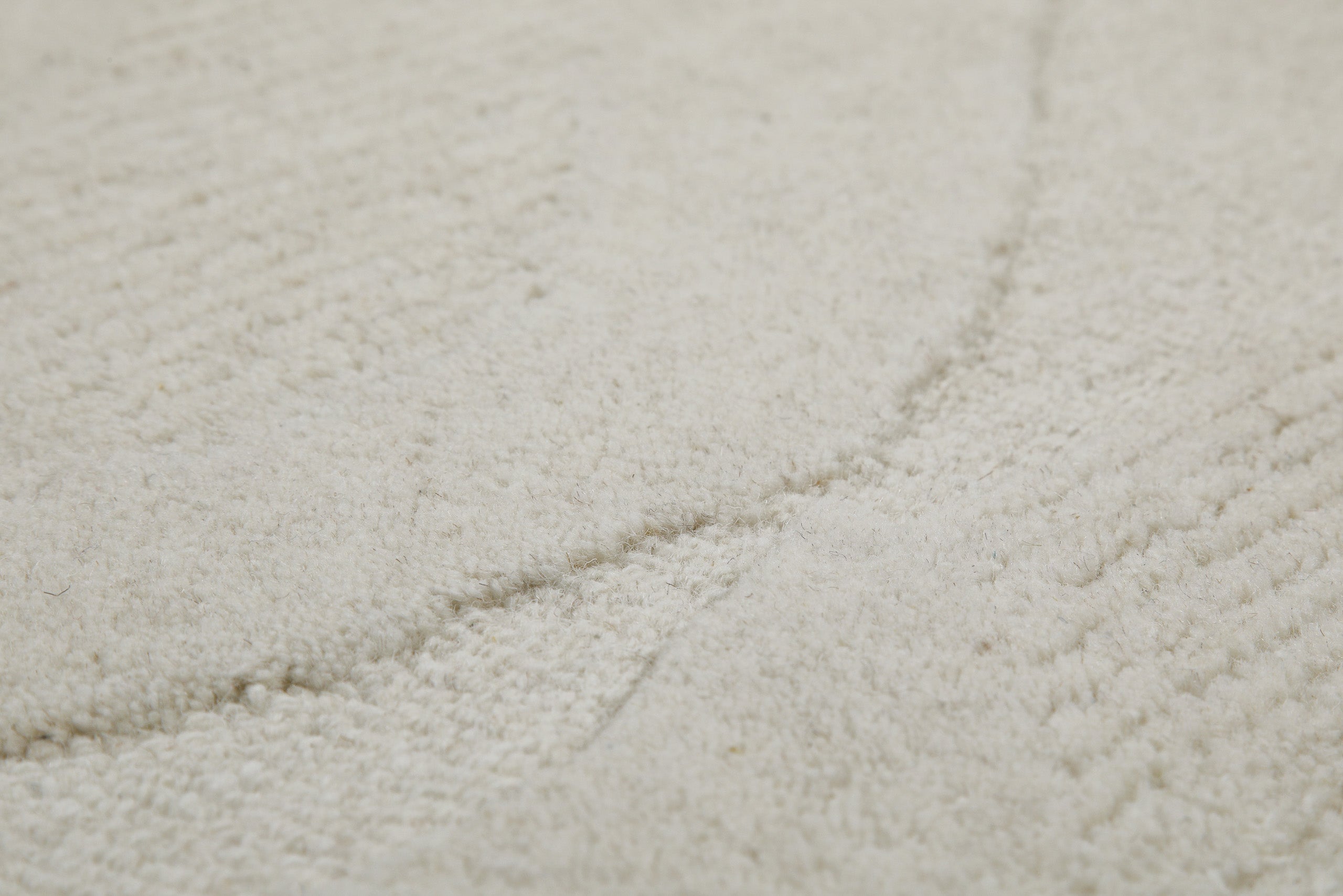 Kurzflor Teppich Creme Weiß meliert aus Schurwolle "Hamptons THIRTYFOUR" WECONhome