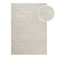 Kurzflor Teppich Creme Weiß meliert aus Schurwolle "Hamptons THIRTYFOUR" WECONhome