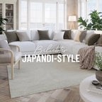 Kurzflor Teppich Creme Weiß meliert aus Schurwolle "Hamptons THIRTYFOUR" WECONhome