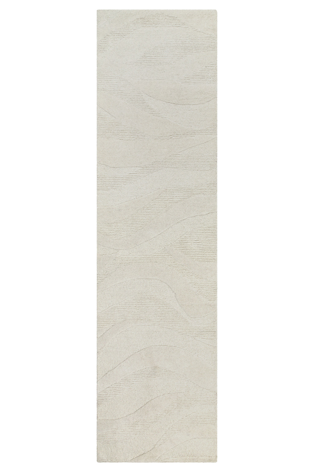 Kurzflor Teppich Creme Weiß meliert aus Schurwolle "Hamptons THIRTYFOUR" WECONhome