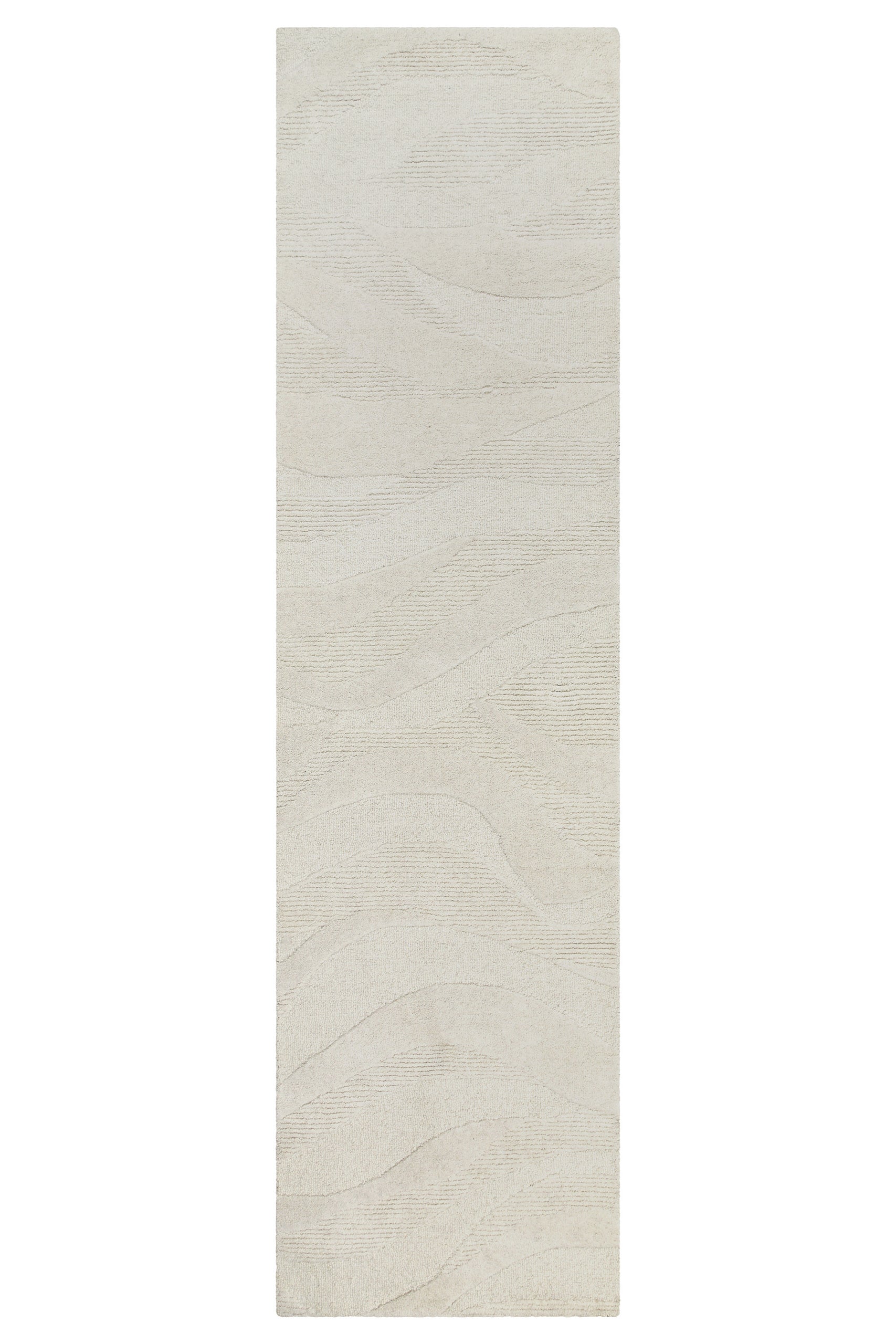 Kurzflor Teppich Creme Weiß meliert aus Schurwolle "Hamptons THIRTYFOUR" WECONhome