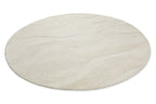 Kurzflor Teppich Rund Creme Weiß meliert aus Schurwolle "Hamptons THIRTYFOUR" WECONhome