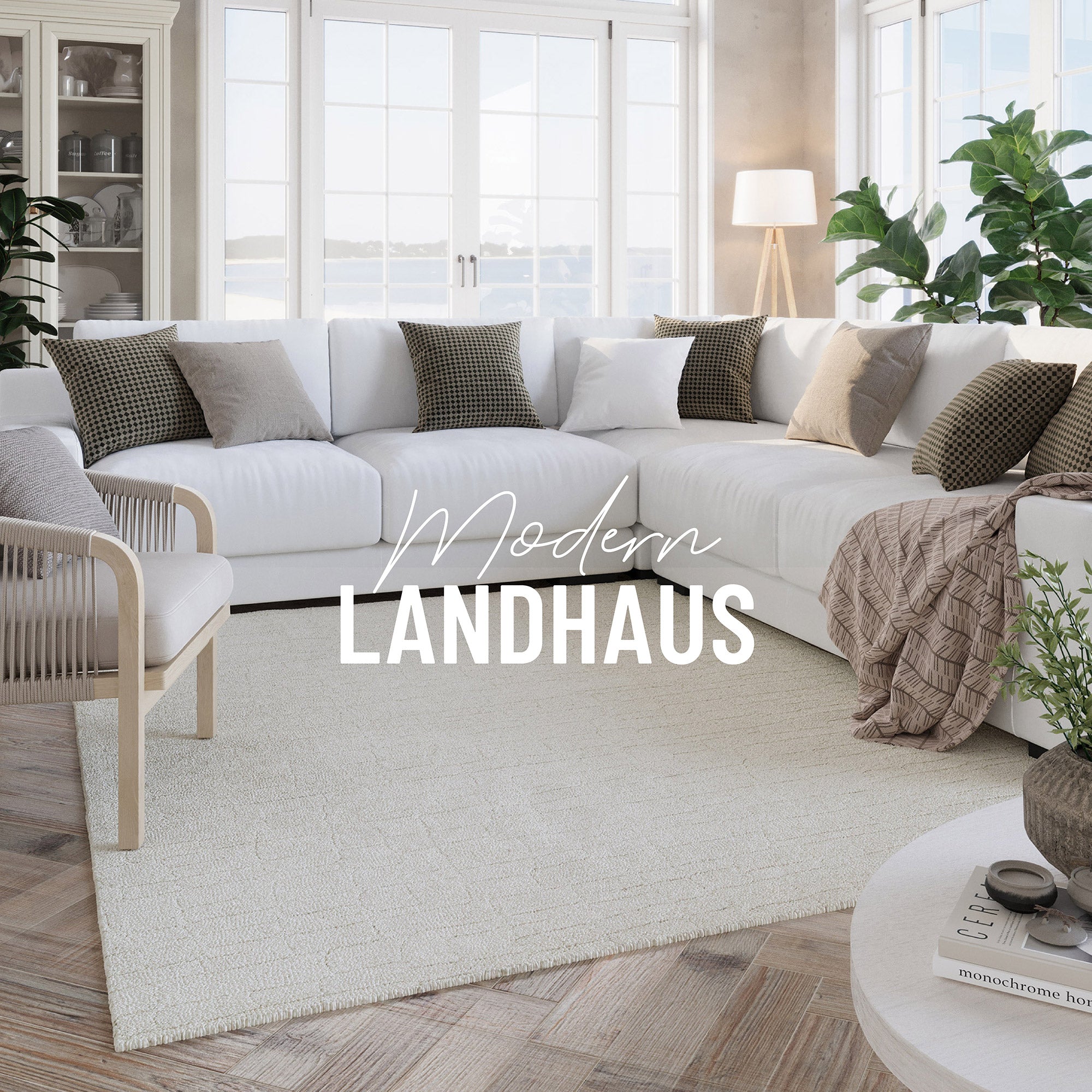 Kurzflor Teppich Creme Weiß "Hamptons THIRTYONE" WECONhome