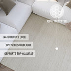 Kurzflor Teppich Creme Weiß "Hamptons THIRTYONE" WECONhome