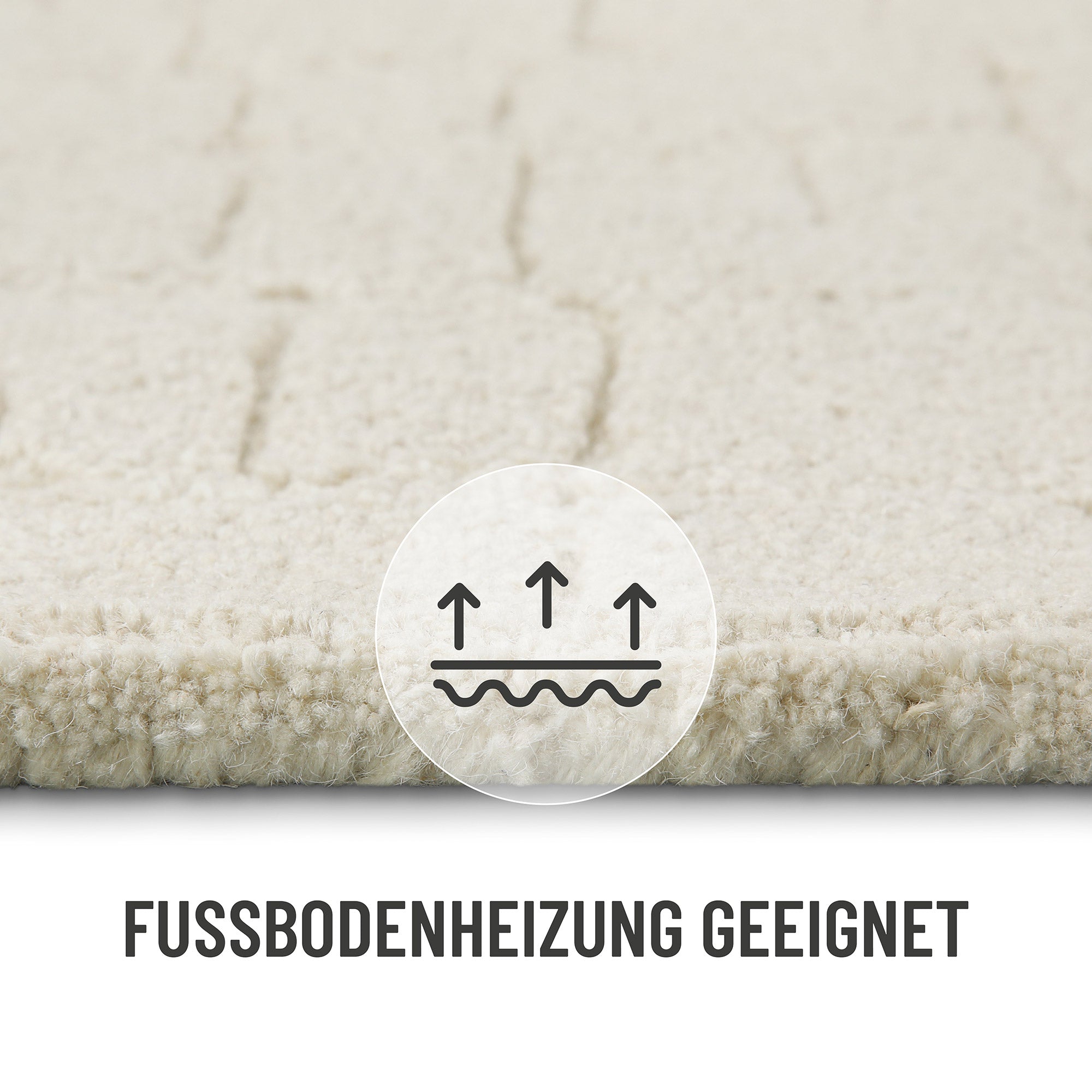 Kurzflor Teppich Creme Weiß "Hamptons THIRTYONE" WECONhome