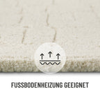 Kurzflor Teppich Rund Creme Weiß "Hamptons THIRTYONE" WECONhome