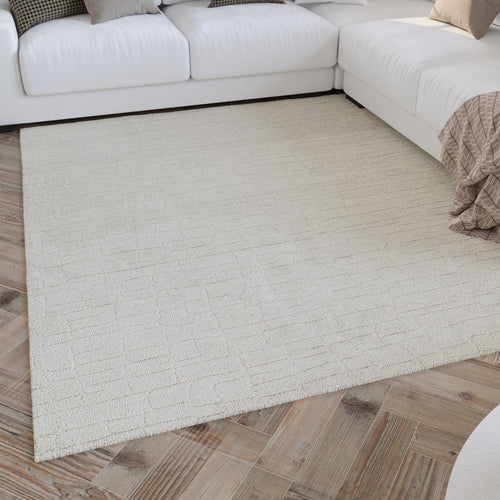 Kurzflor Teppich Creme Weiß "Hamptons THIRTYONE" WECONhome