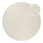Kurzflor Teppich Rund Creme Weiß "Hamptons THIRTYONE" WECONhome