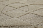 Kurzflor Teppich Sand Beige aus Schurwolle "Hamptons THIRTYSEVEN" WECONhome