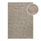 Kurzflor Teppich Sand Beige aus Schurwolle "Hamptons THIRTYSEVEN" WECONhome