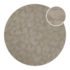 Kurzflor Teppich Rund Sand Beige aus Schurwolle "Hamptons THIRTYSEVEN" WECONhome
