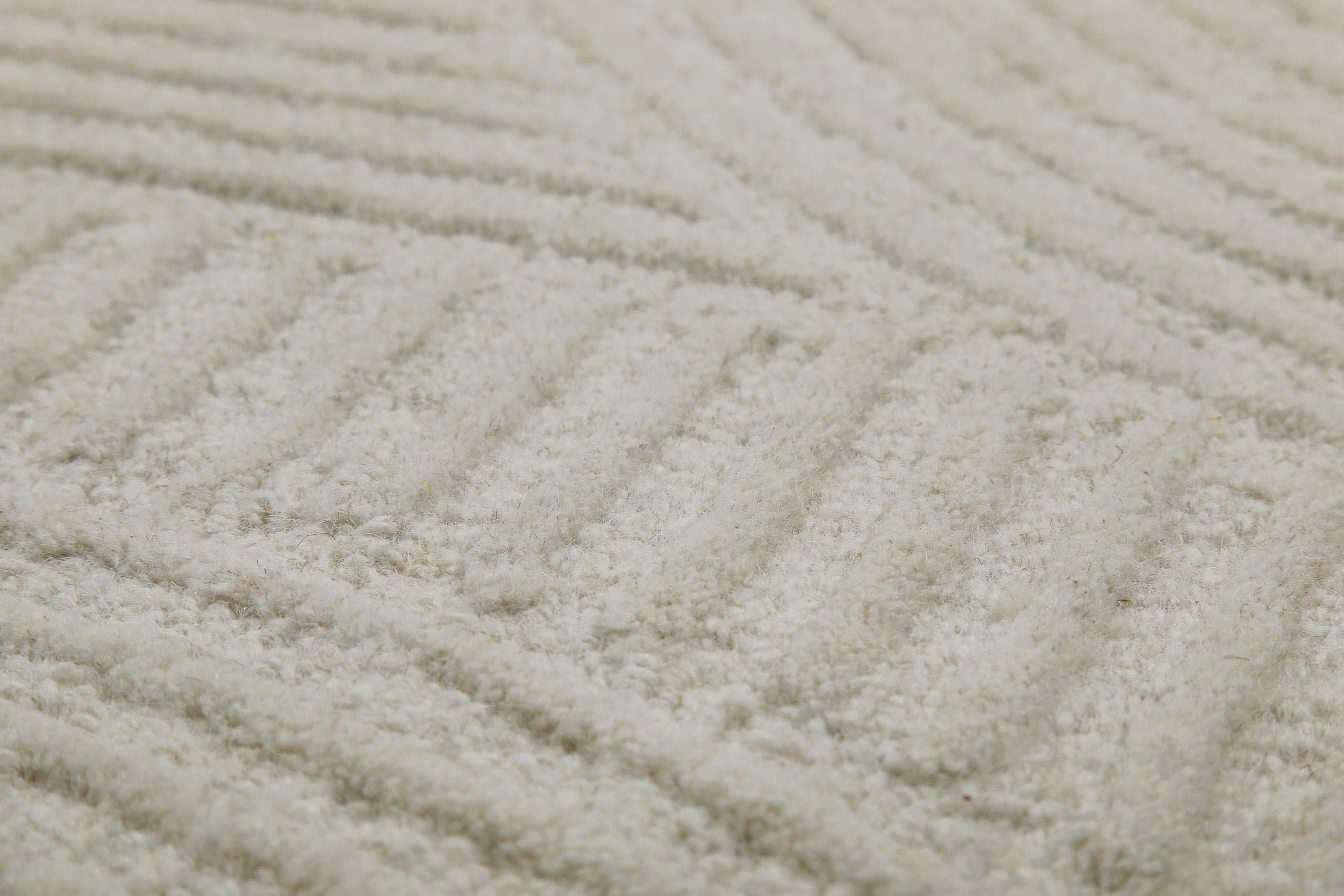 Kurzflor Teppich Creme Weiß aus Schurwolle "Hamptons THIRTYSIX" WECONhome