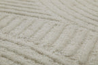 Kurzflor Teppich Rund Creme Weiß aus Schurwolle "Hamptons THIRTYSIX" WECONhome