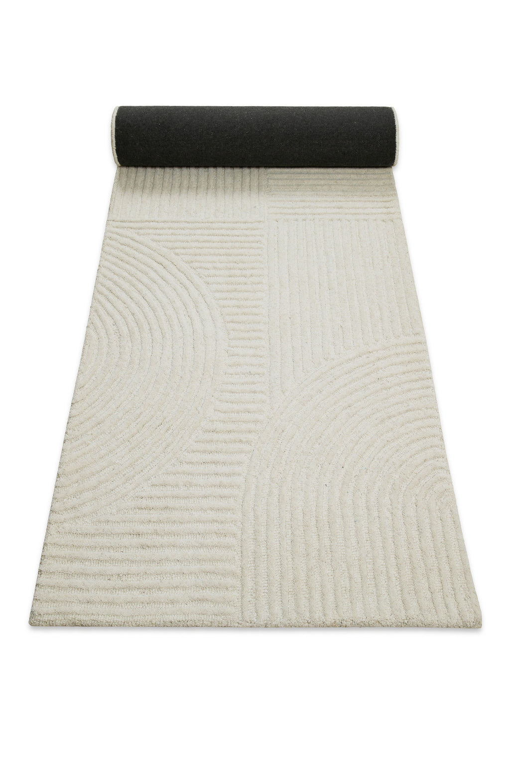 Kurzflor Teppich Creme Weiß aus Schurwolle "Hamptons THIRTYSIX" WECONhome