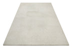 Kurzflor Teppich Creme Weiß aus Schurwolle "Hamptons THIRTYSIX" WECONhome