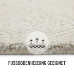 Kurzflor Teppich Elfenbein "Hamptons THIRTYTHREE" WECONhome