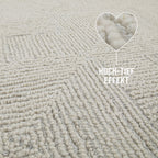 Kurzflor Teppich Rund Elfenbein "Hamptons THIRTYTHREE" WECONhome