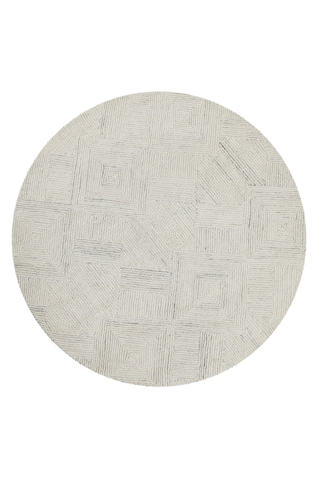 Kurzflor Teppich Rund Elfenbein "Hamptons THIRTYTHREE" WECONhome