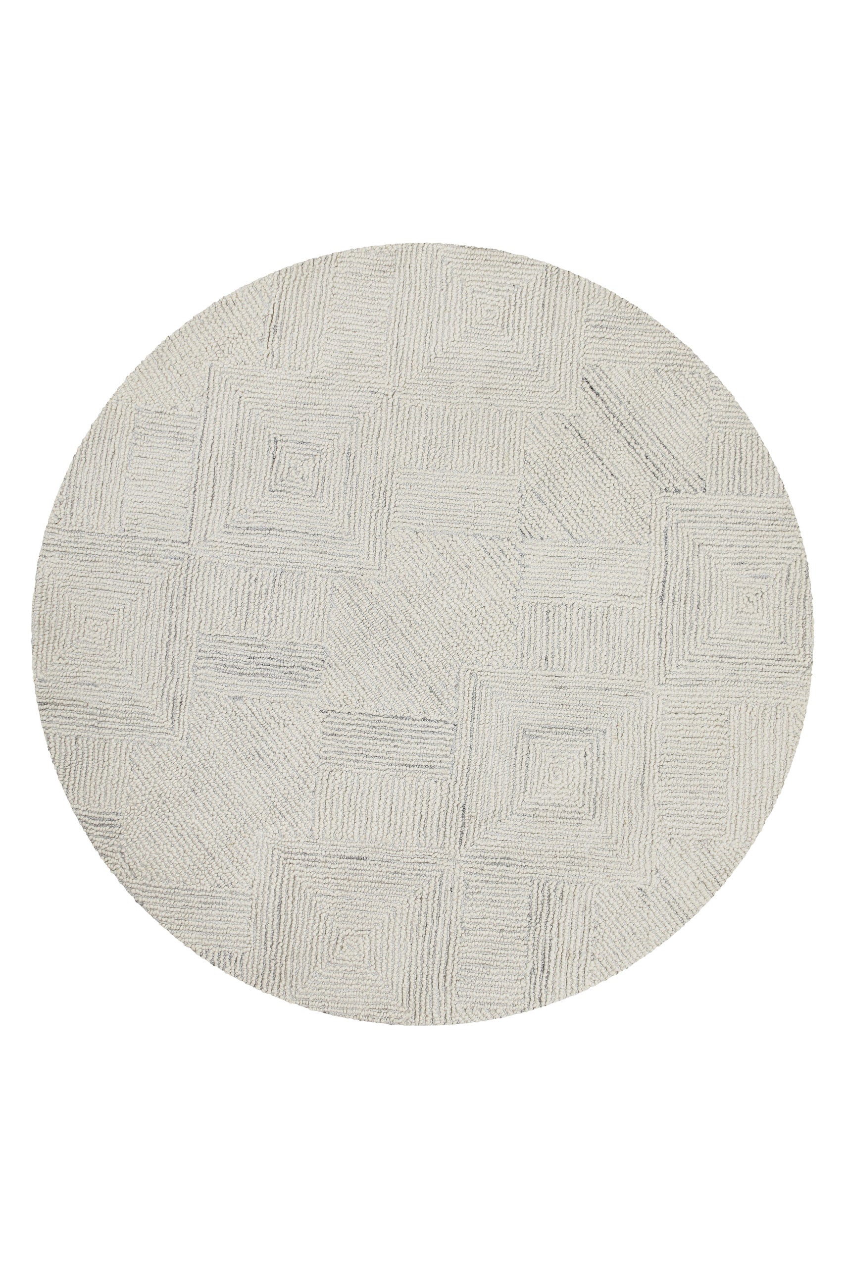 Kurzflor Teppich Rund Elfenbein "Hamptons THIRTYTHREE" WECONhome