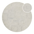 Kurzflor Teppich Rund Elfenbein "Hamptons THIRTYTHREE" WECONhome