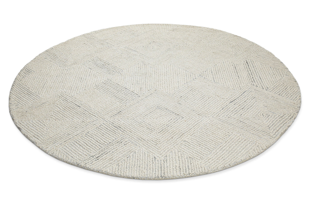 Kurzflor Teppich Rund Elfenbein "Hamptons THIRTYTHREE" WECONhome