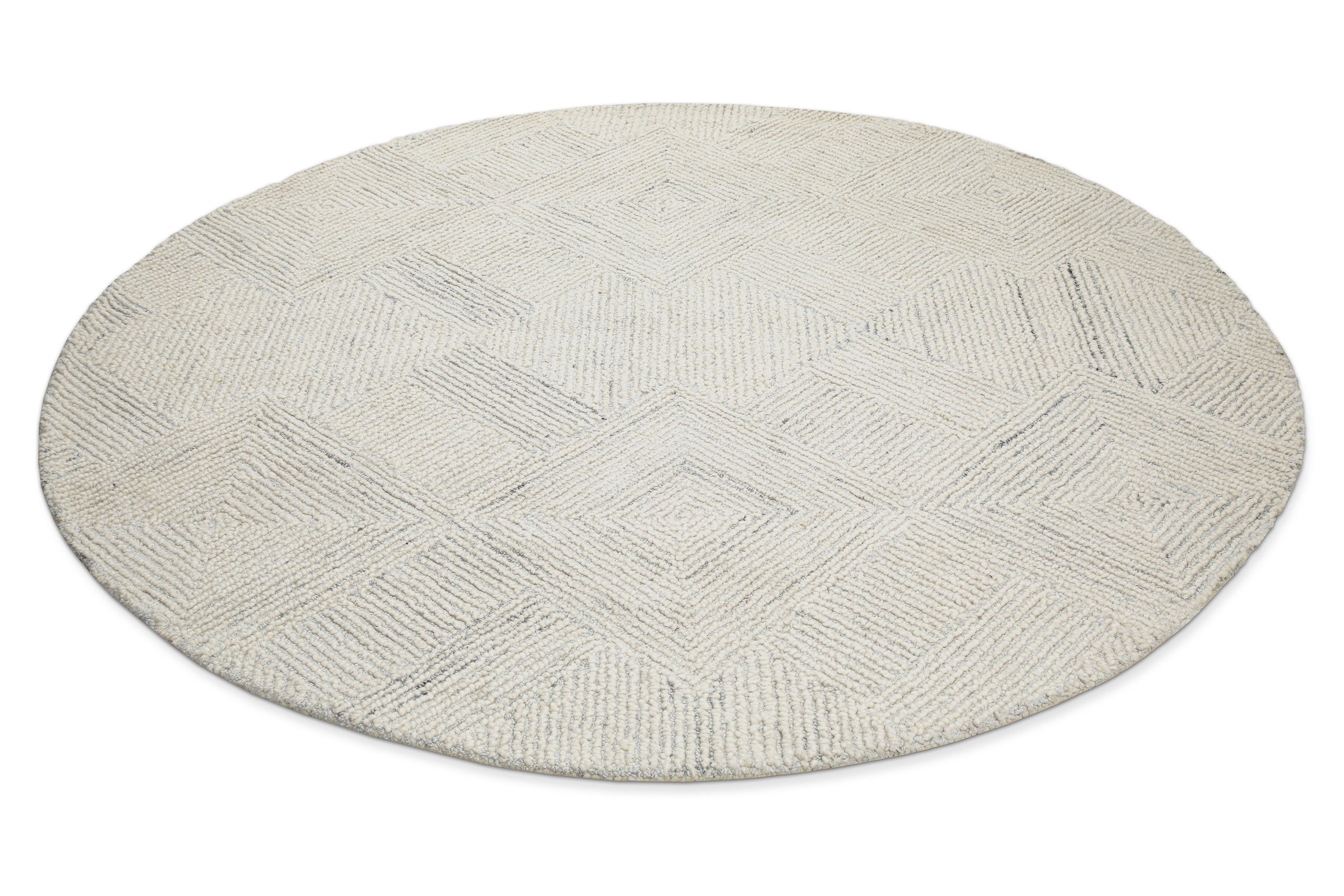 Kurzflor Teppich Rund Elfenbein "Hamptons THIRTYTHREE" WECONhome