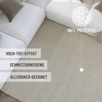 Kurzflor Teppich Creme Weiß "Hamptons THIRTYTWO" WECONhome