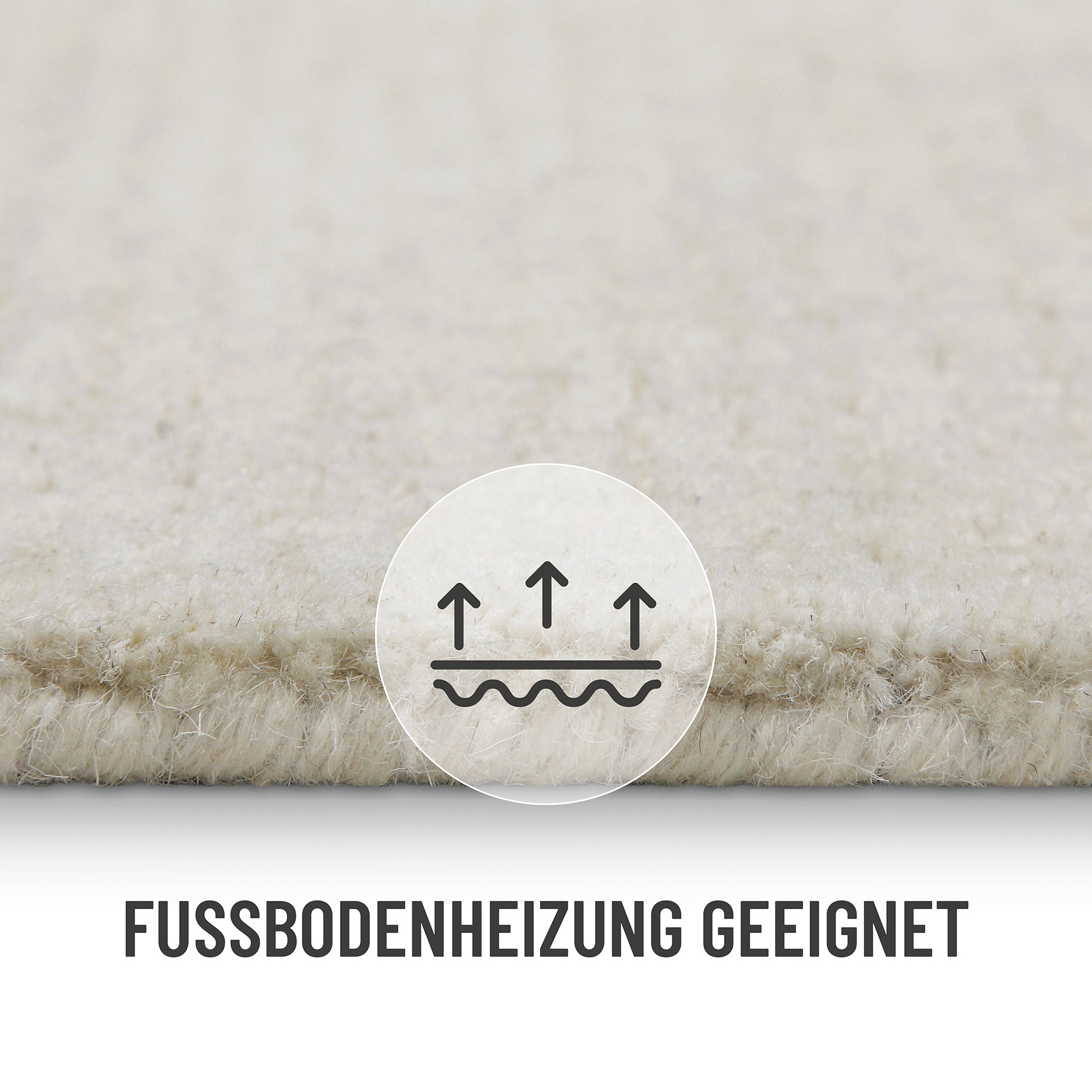 Kurzflor Teppich Rund Creme Weiß "Hamptons THIRTYTWO" WECONhome