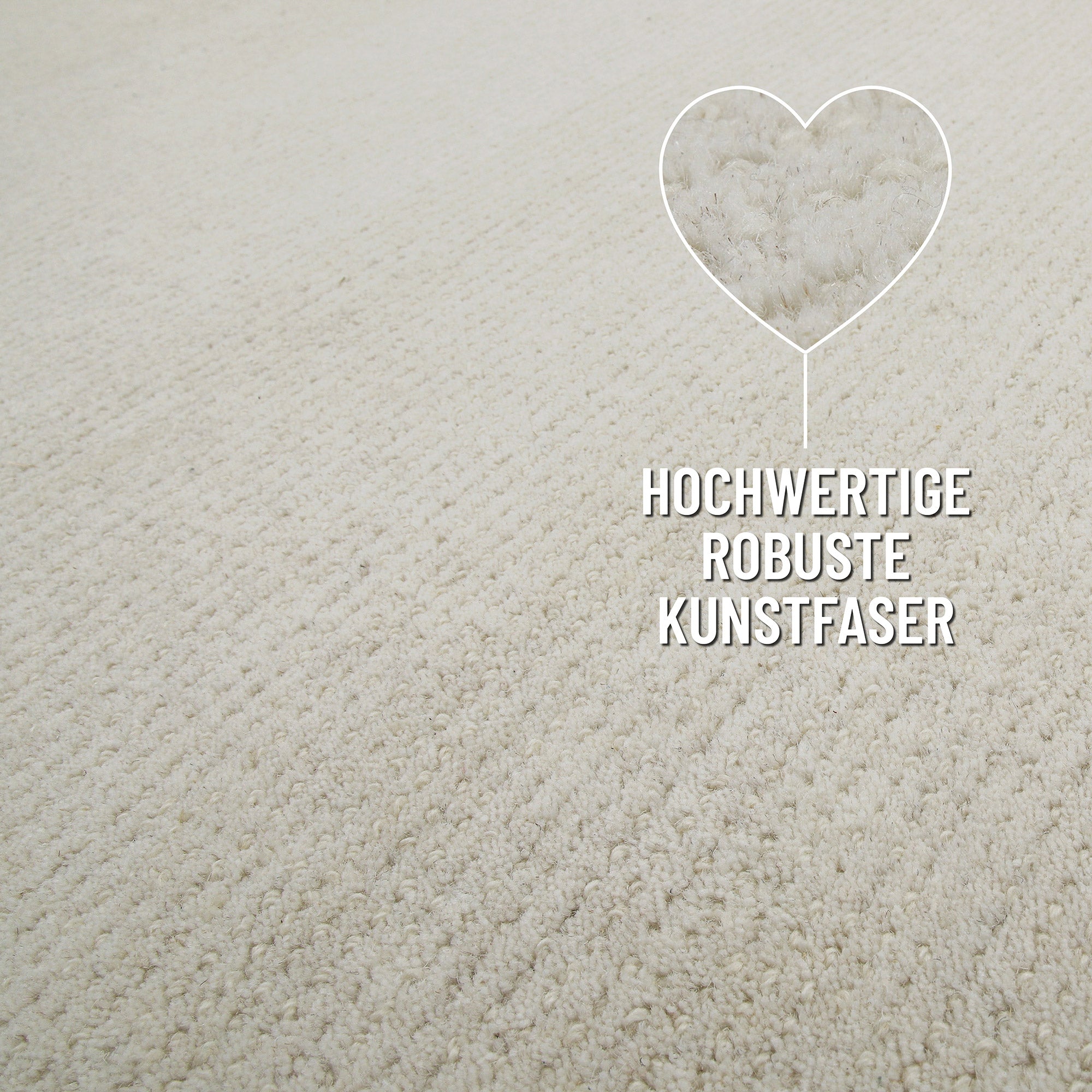 Kurzflor Teppich Creme Weiß "Hamptons THIRTYTWO" WECONhome