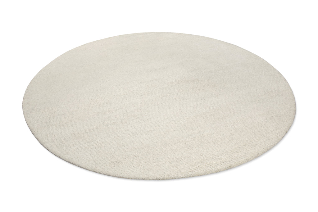Kurzflor Teppich Rund Creme Weiß "Hamptons THIRTYTWO" WECONhome
