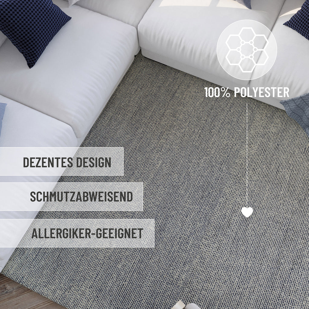 Kurzflor Teppich Blau "Hamptons THIRTYTWO" WECONhome