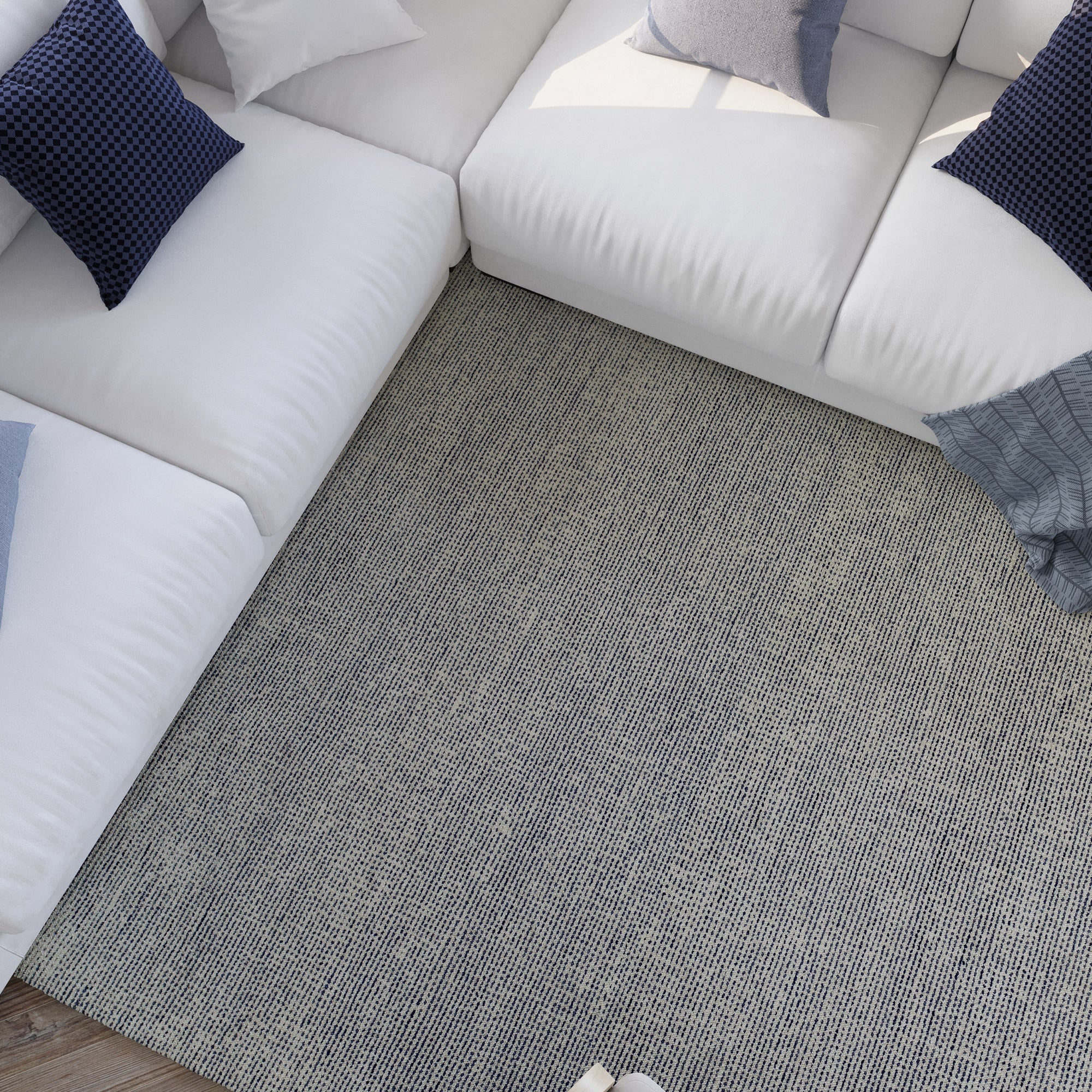 Kurzflor Teppich Blau "Hamptons THIRTYTWO" WECONhome