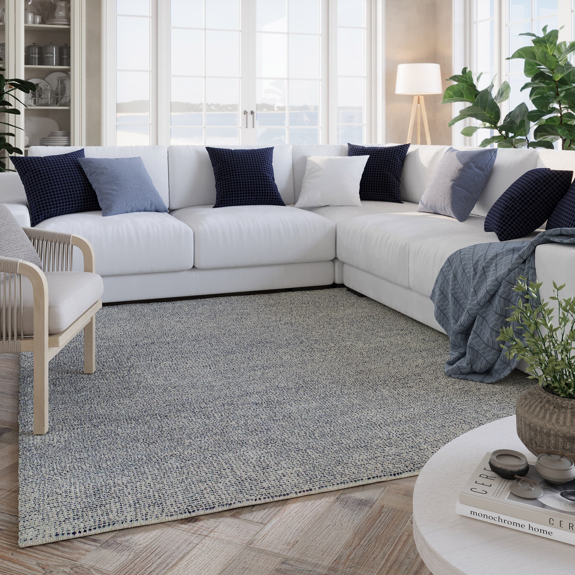 Kurzflor Teppich Blau "Hamptons THIRTYTWO" WECONhome
