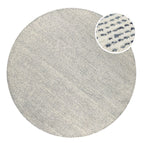 Kurzflor Teppich Rund Blau "Hamptons THIRTYTWO" WECONhome
