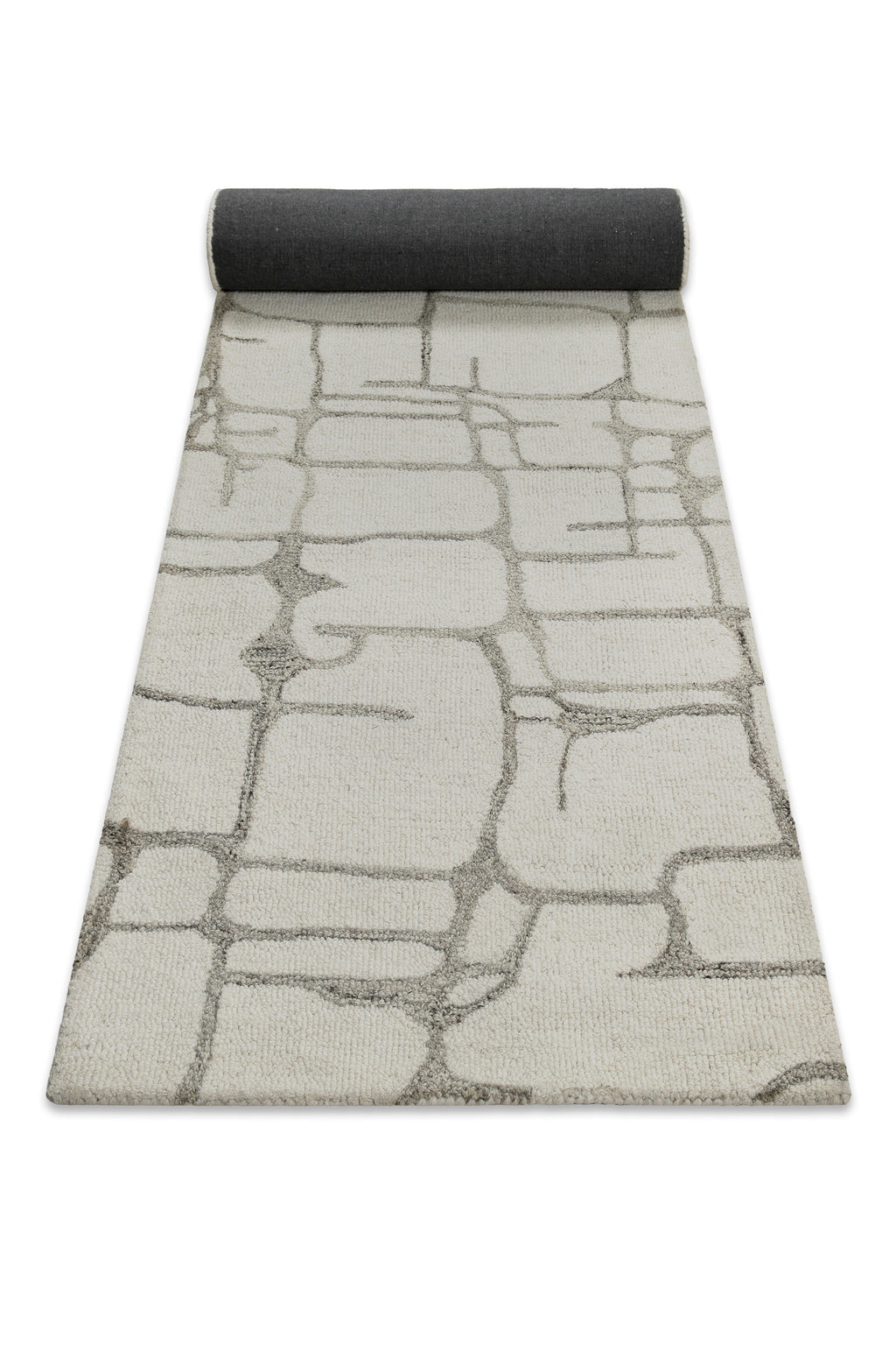 Kurzflor Teppich Creme Weiß aus Schurwolle "Hamptons TWELVE" WECONhome