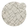 Kurzflor Teppich Rund Creme Weiß aus Schurwolle "Hamptons TWELVE" WECONhome