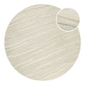 Kurzflor Teppich Rund Creme Weiß aus Schurwolle "Hamptons TWENTY" WECONhome