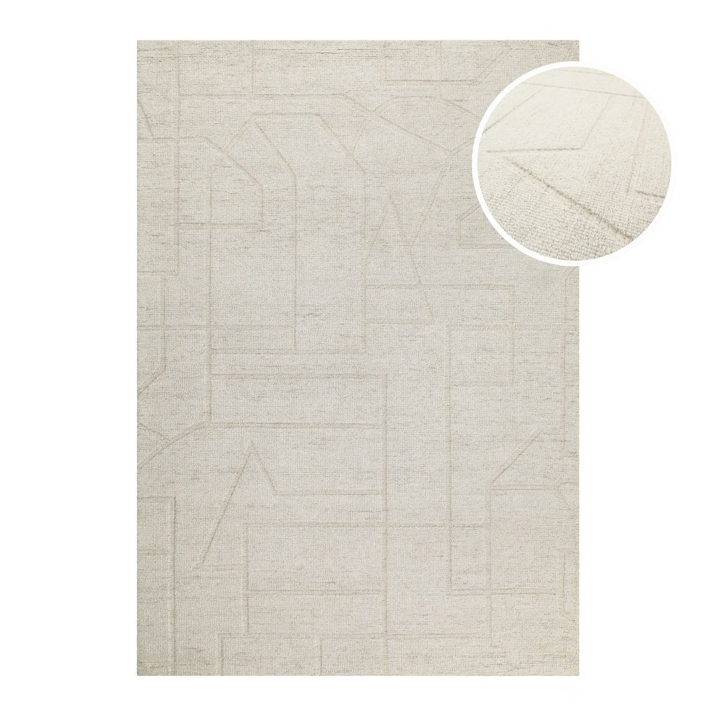 Kurzflor Teppich Creme Weiß "Hamptons TWENTYEIGHT" WECONhome
